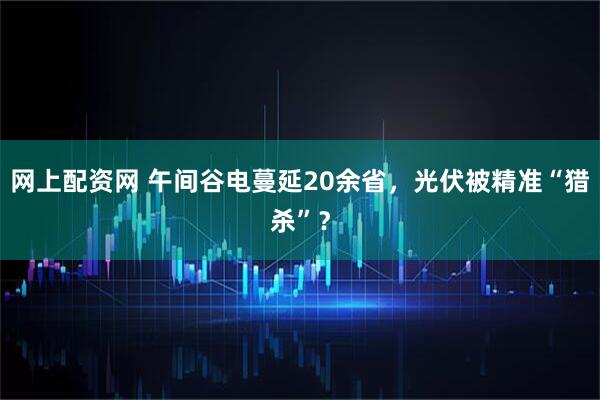 网上配资网 午间谷电蔓延20余省，光伏被精准“猎杀”？